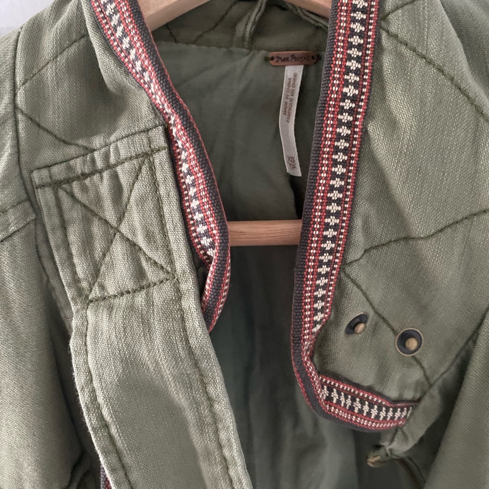 Free People Flight Line Olive Bomber Jacket - Picture 2 of 7